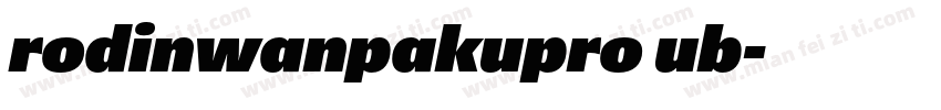 rodinwanpakupro ub字体转换